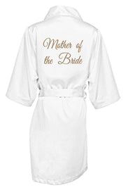 GOLD THREAD EMBROIDERED MOTHER OF THE BRIDE SATIN ROBE